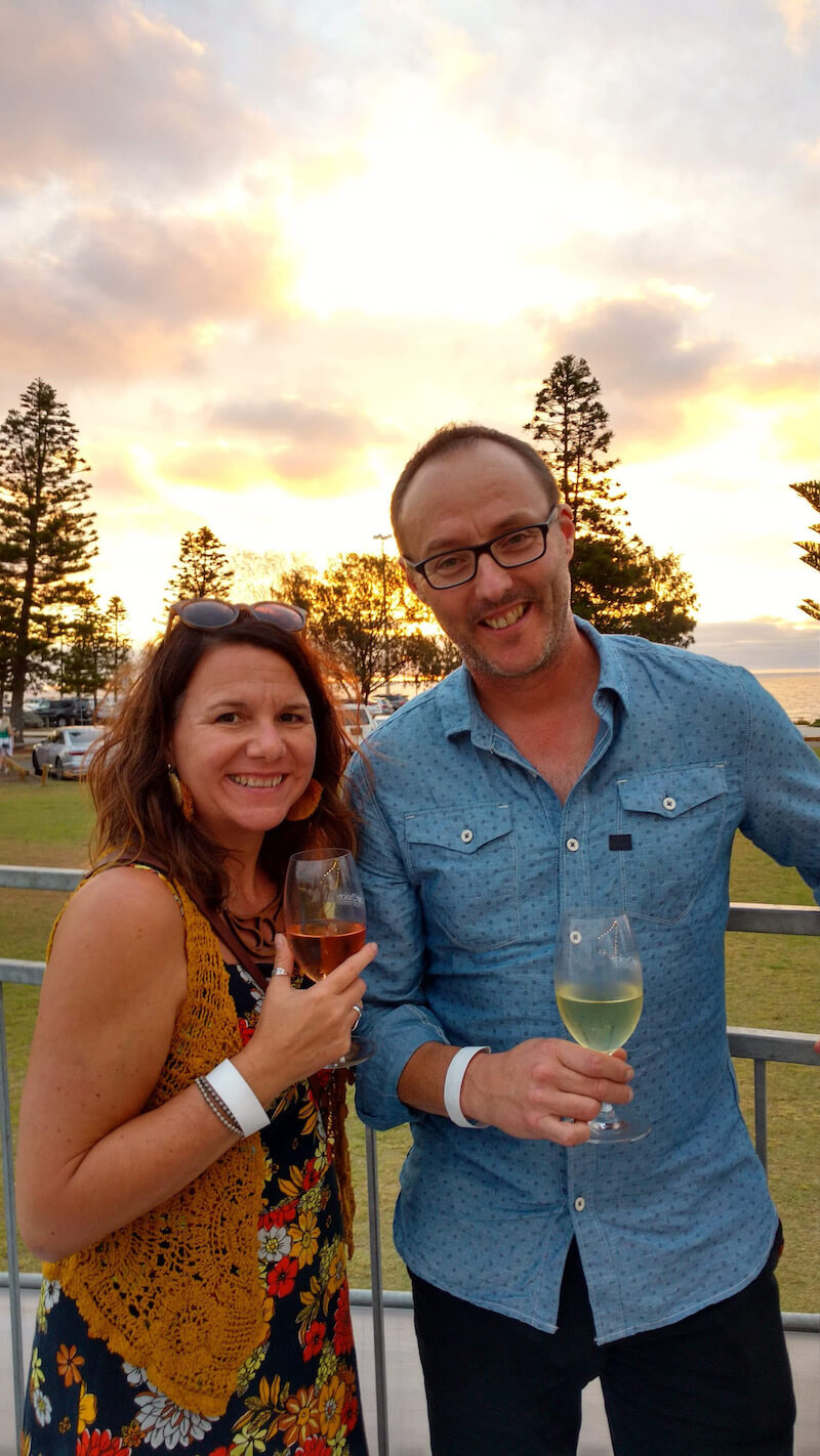 Nicola and Ralph at Sunset Wines and Brews Perth 2020