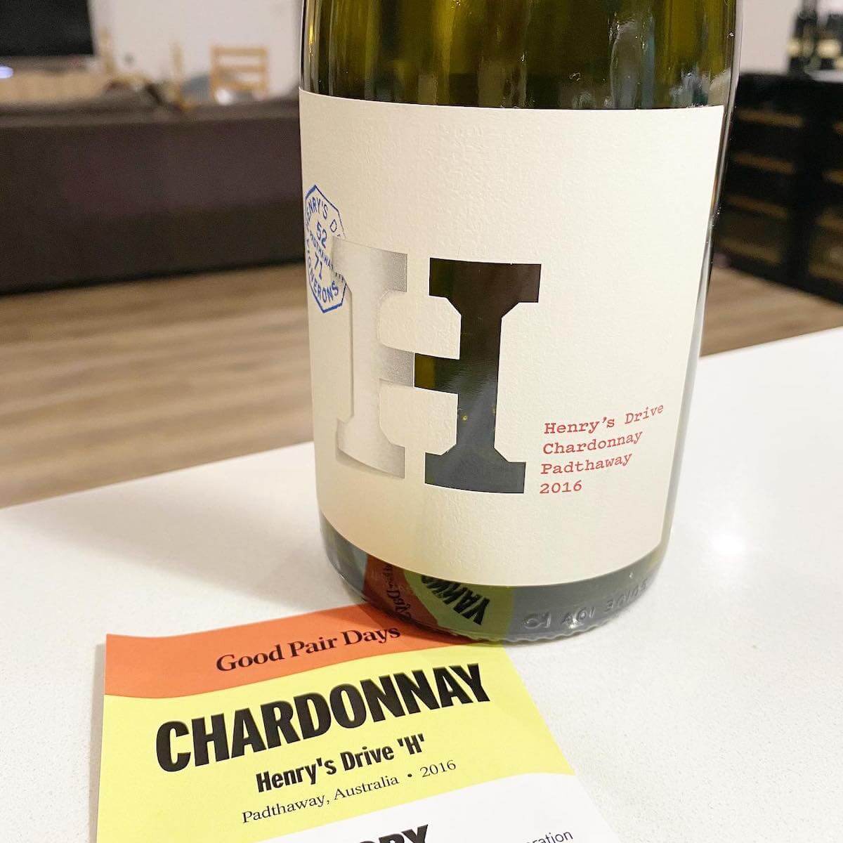 Henry’s Drive ‘H’ 2016 Chardonnay - Padthaway