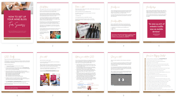 How to set up a wine blog for success ebook