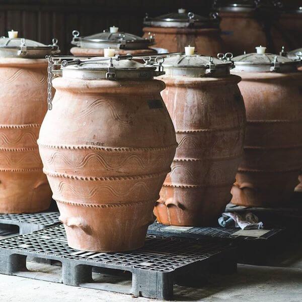 Wine aged in terracotta clay amphora australia
