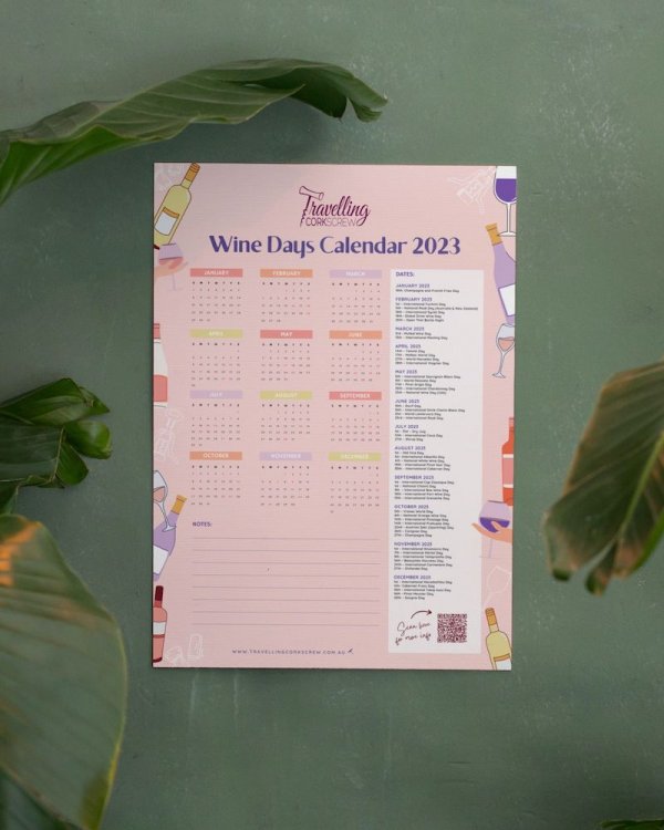 Printable Wine Days Calendar 2023 Available to Download!