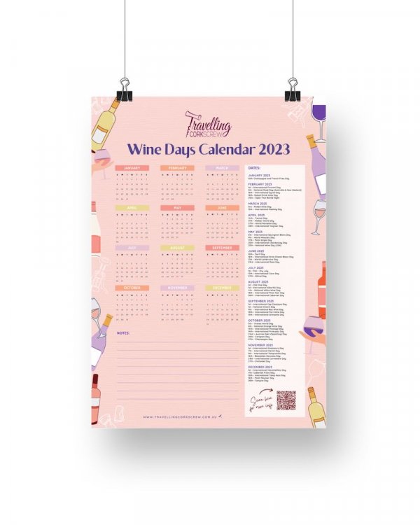 Printable Wine Days Calendar 2023 Available to Download!