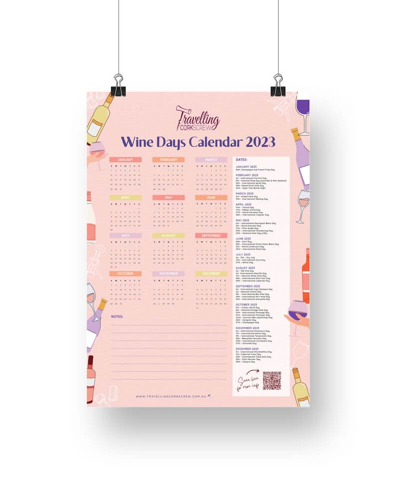 2023 Wine Days Calendar Hanging