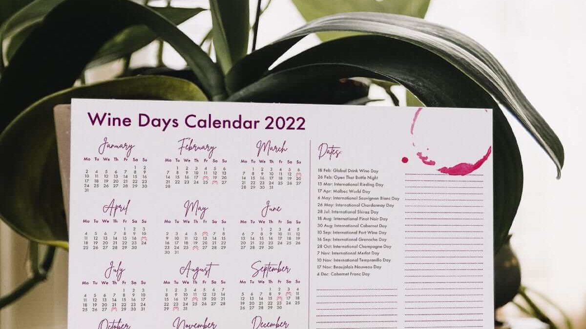 National Day Calendar September 2022 Full List Of Wine Days For 2022 | Tc Wine Blog
