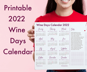 Printable 2022 Wine days Calendar