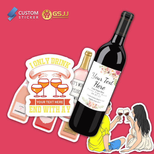 GSJJ Custom Sticker Wine Image