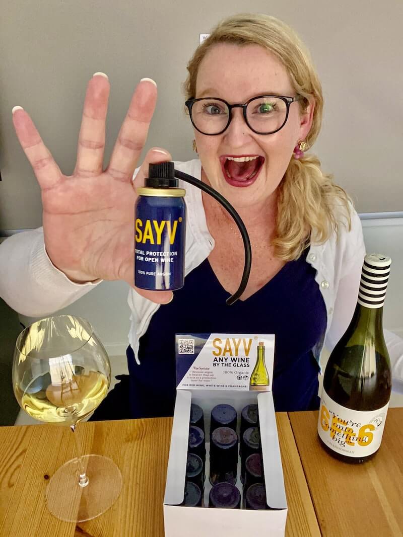 SAYV Wine Canister Product Testing by Wine Blogger Travelling Corkscrew