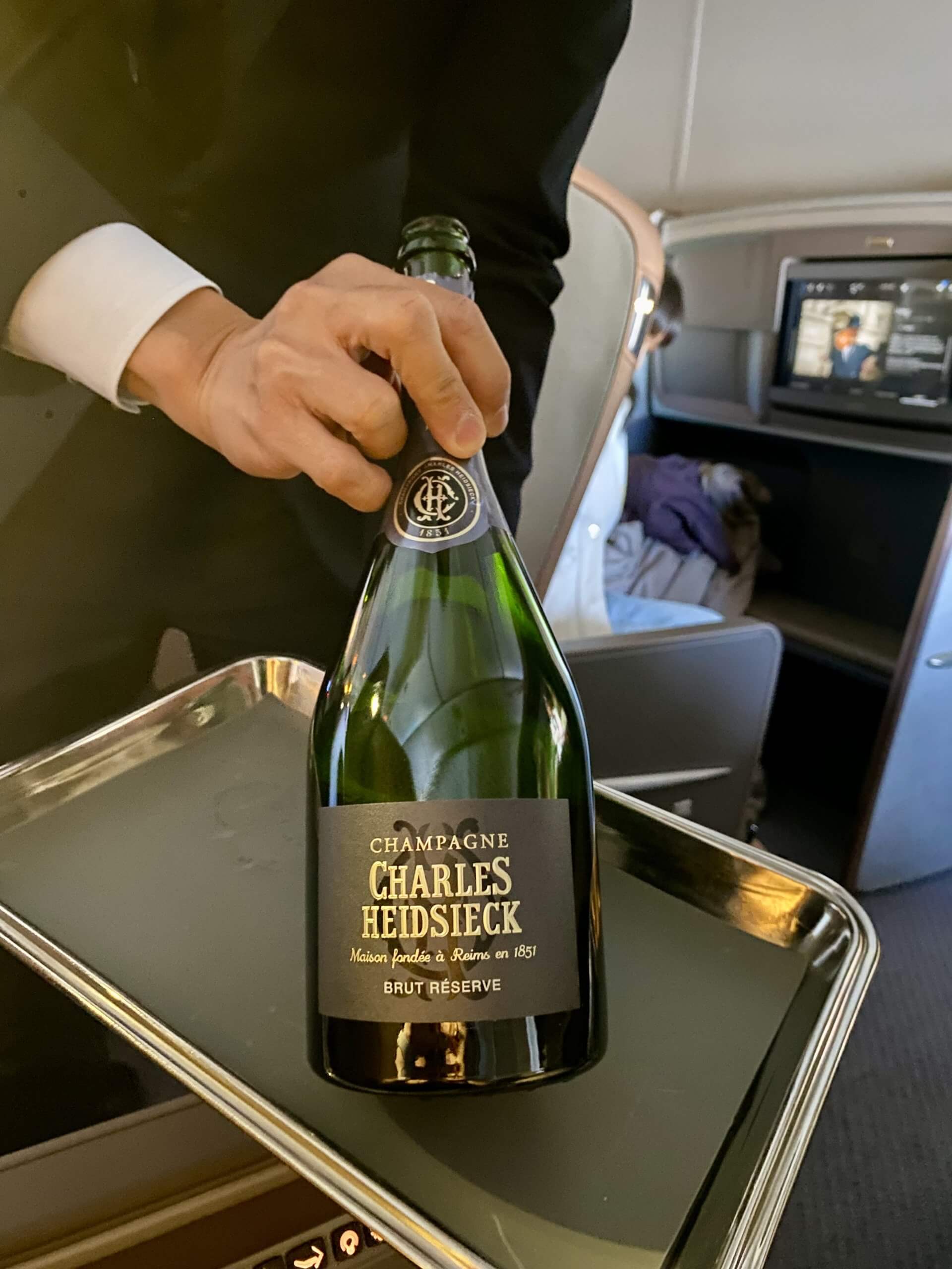 Champagne Charles Heidsieck Singapore Airlines Business Class