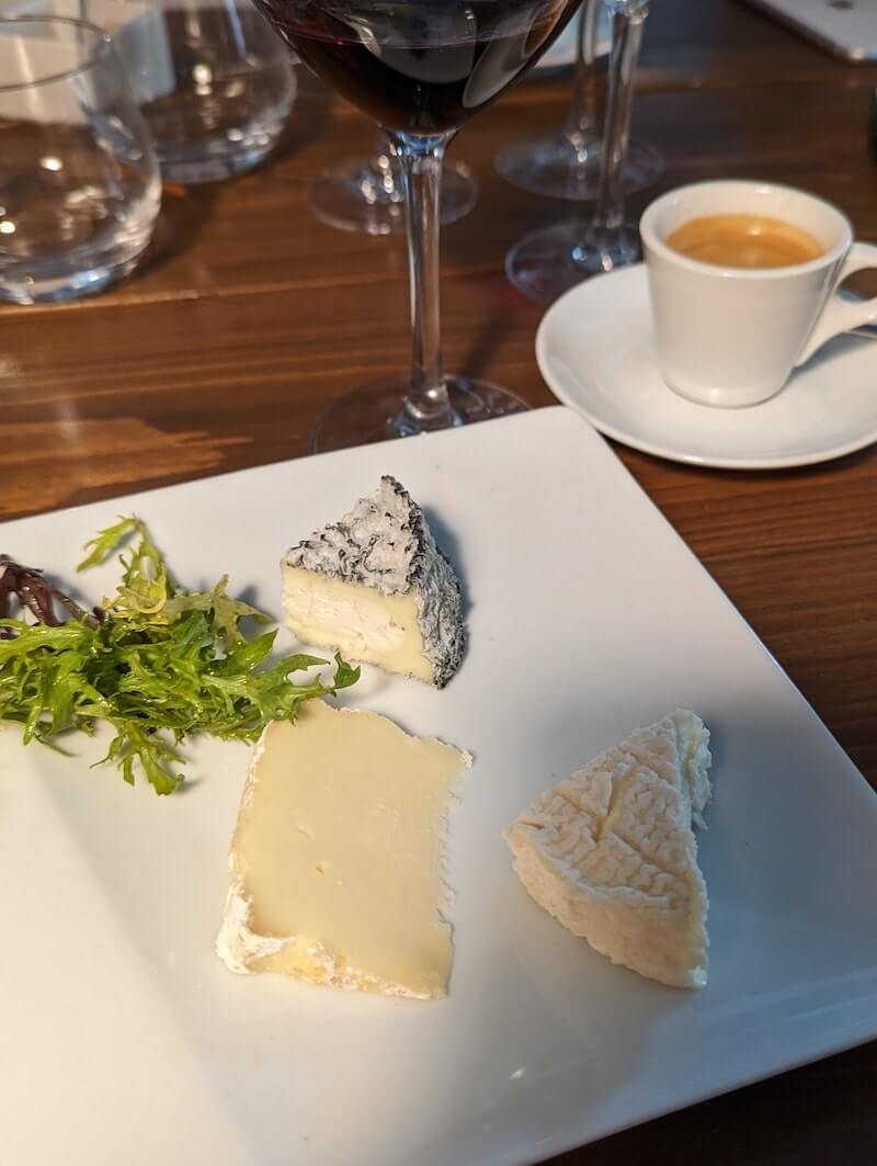Cheese plate at L Ecluse Restaurant Amboise