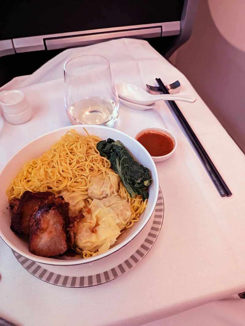 Kok Kee Wonton Noodle Singapore Airlines Business Class