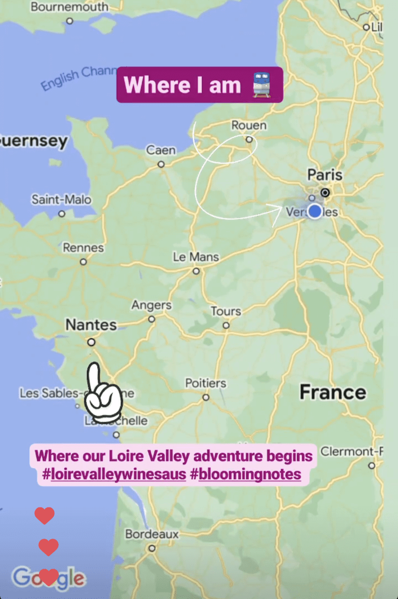 Paris to the Loire Valley Map