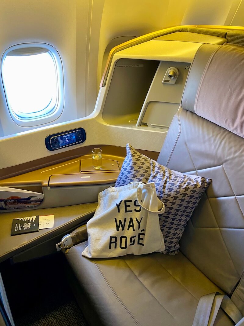 Singapore Airlines Business Class Window Seat
