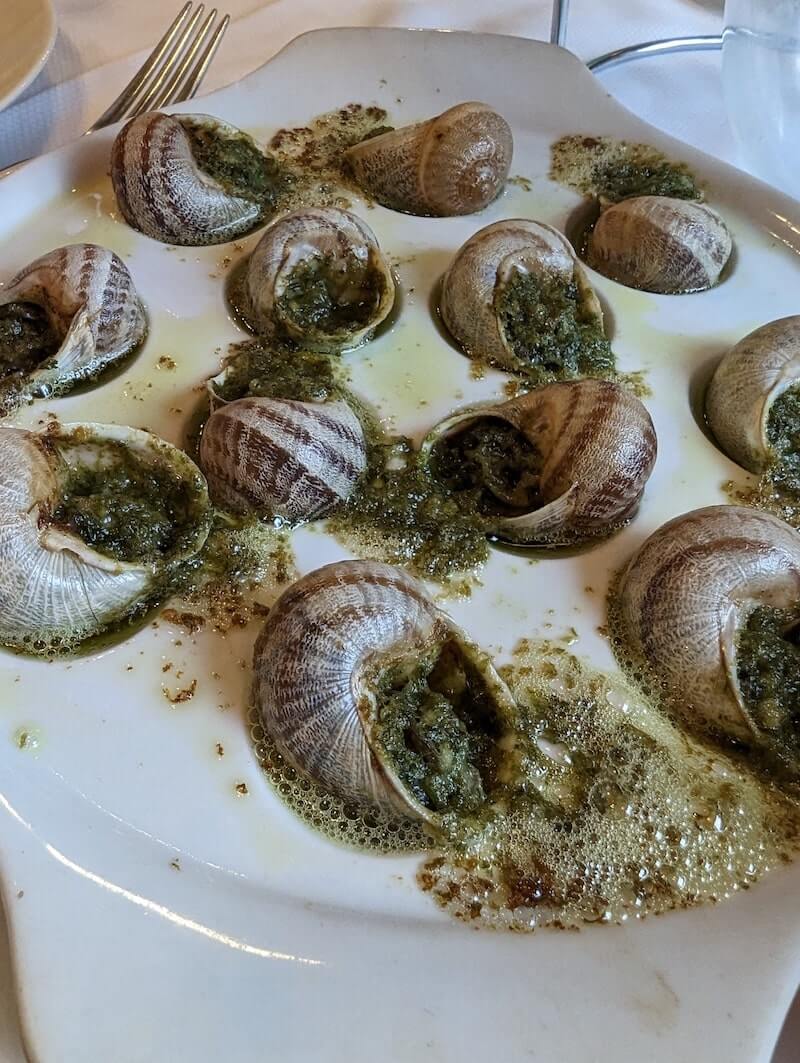 Snails escargot at La Cigale Nantes